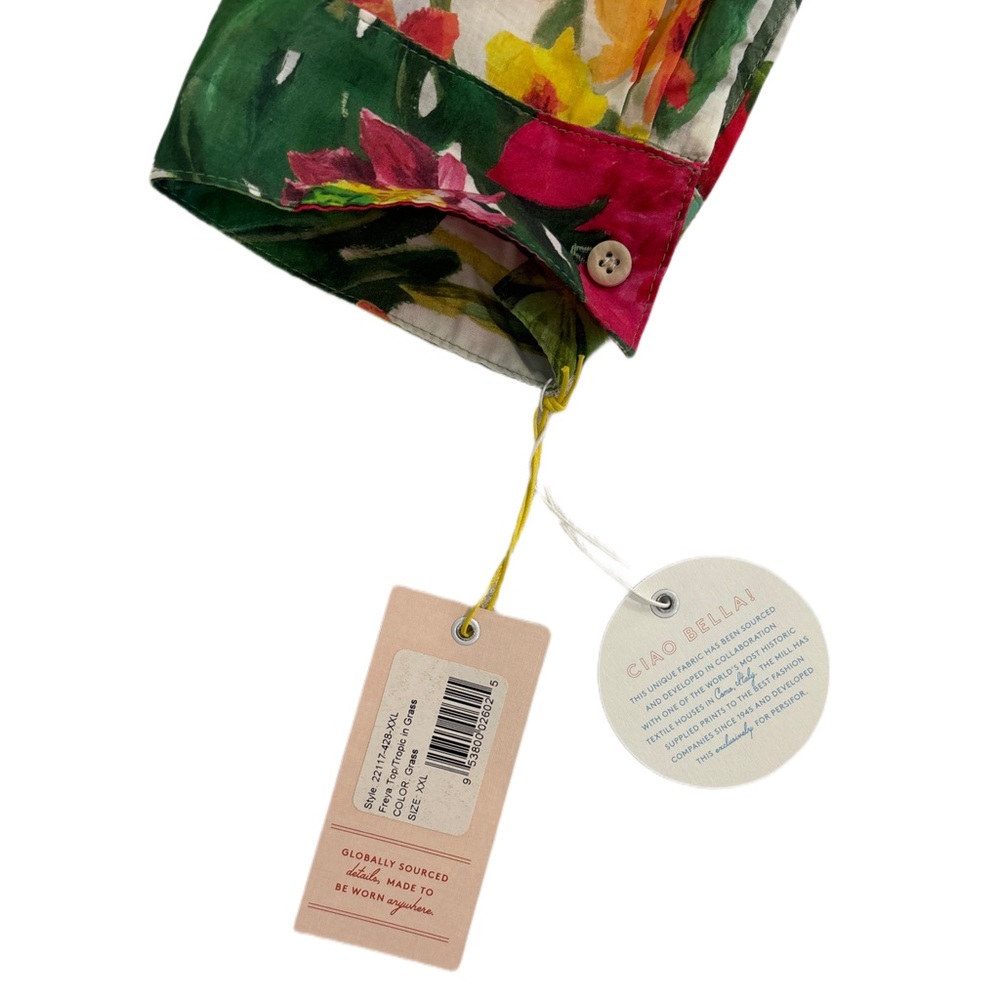 Persifor tropical flora gauze tunic - Picture 4 of 9